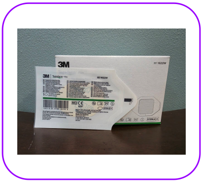 3M Tegaderm Film 4.4x4.4 cm แผ่นเทปใสปิดแผลกันน้ำ (1622W) (1 แผ่น)