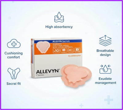Allevyn Sacrum 17x17 CM สำหรับแผลที่ก้นกก (1 แผ่น)