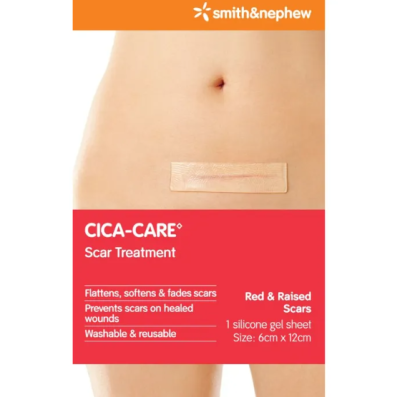 Cica Care 12x15 cm ซิลิโคนเจลใส ลดรอยแผลเป็นนูนแดง ช่วยให้แผลเป็นแบนราบลง