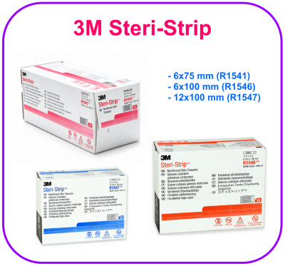 3M Steri-Strip ขนาด 6x75 mm แผ่นเทปสเตอไรด์ (R1541) (1 ซอง)