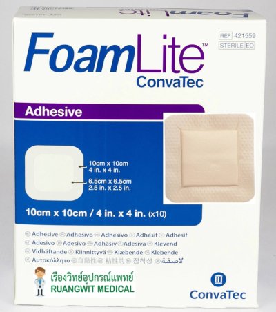 Aquacel Foam Lite ADH 10x10cm (421559) (1 แผ่น)