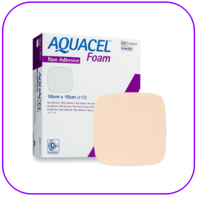 Aquacel Foam Non Adhesive 10x10cm (420633) (1 แผ่น)