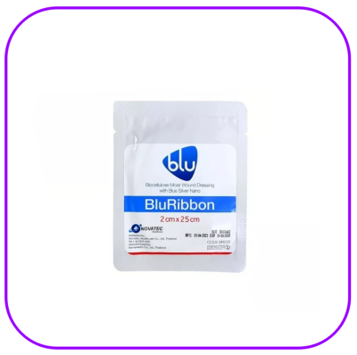 Blu Ribbon 2x25 cm สำหรับแผลโพรงที่ติดเชื้อ (1 แผ่น)
