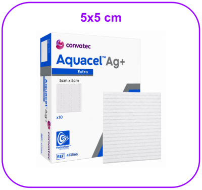 (exp 02-2027) Aquacel Ag+ Extra 5x5 cm (413566) (1 แผ่น)