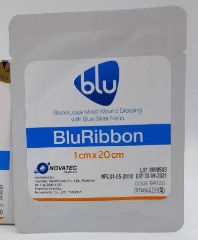 Blu Ribbon 1x20 cm สำหรับแผลโพรงที่ติดเชื้อ (1 แผ่น)