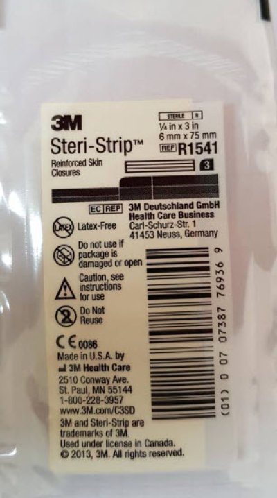3M Steri-Strip ขนาด 6x75 mm แผ่นเทปสเตอไรด์ (R1541)