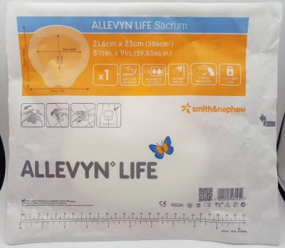 Allevyn Life Sacrum (Large) 21.6x23 cm (1 แผ่น)