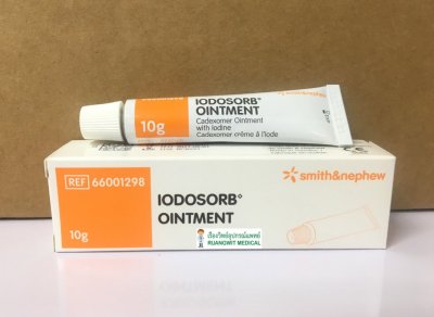 Iodosorb Ointment 10 g (1 หลอด) สำหรับแผลเรื้อรัง แผลเบาหวาน (exp 01-01-2026)