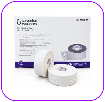 3M Solventum Multipore Dry Surgical Tape 1 นิ้ว เทปผ้าทักทอ (1 ม้วน)