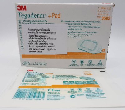 3M Tegaderm + Pad 5x7 cm แผ่นเทปใสปิดแผลกันน้ำพร้อมแผ่นซับ [3582] (1 แผ่น)