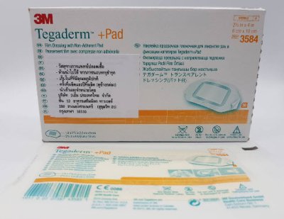 3M Tegaderm + Pad 6x10 cm แผ่นเทปใสปิดแผลกันน้ำพร้อมแผ่นซับ [3584] (1 แผ่น)