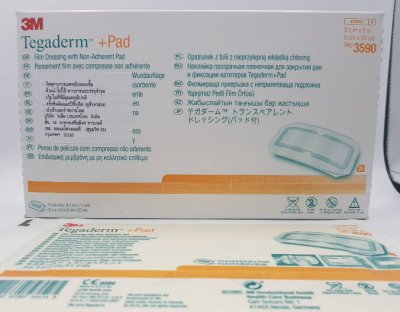 3M Tegaderm + Pad 9x20 cm แผ่นเทปใสปิดแผลกันน้ำพร้อมแผ่นซับ [3590] (1 แผ่น)