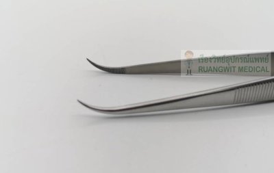 Micro Forcep 10.5cm ปลายโค้ง - Hilbro (12.0321.10)