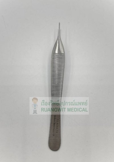 Micro Adson Tissue Forcep 12cm (มีเขี้ยว) Hilbro (12.0254.12)