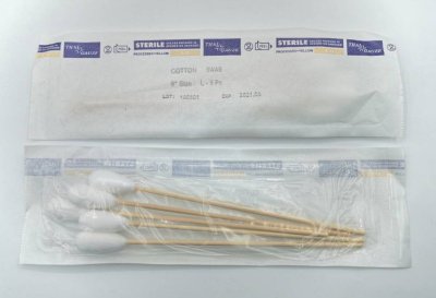 ไม้พันสำลีสเตอไรด์ 5 ก้าน/ห่อ (Thai Gauze)