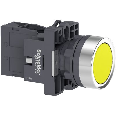 Easy Harmony XA2 สวิตช์ปุ่มกดหัวเรียบ-กดค้าง (Stay-put) $\varnothing$ 22 มม. | Schneider Electric