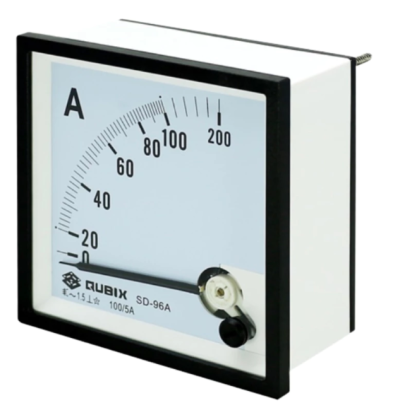 QUBIX SD-96A แอมมิเตอร์อนาล็อก 96x96mm ต่อผ่าน CT อัตราส่วน 1600/5A