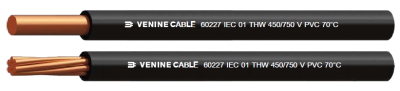 สายไฟ VENINE THW (60227 IEC 01) 450/750V 70°C สายแข็งแกนเดี่ยว มาตรฐาน มอก. 11-2553