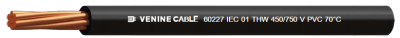 สายไฟ VENINE THW (60227 IEC 01) 450/750V 70°C สายแข็งแกนเดี่ยว มาตรฐาน มอก. 11-2553