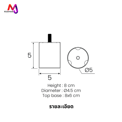 AC-LG ขาโซฟา ขาเหล็กชุบ โลหะเกรดพรีเมียม
