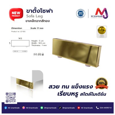 ขาโซฟา ขาโซฟาเหล็ก อุปกรณ์โซฟา ขาเฟอร์นิเจอร์ สีทอง