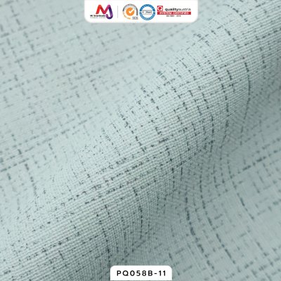 PQ058B หนังเทียม PVC ปั้มลายผ้าลินิน หน้ากว้าง 145±3 ซม. หนา 0.85 ซม.