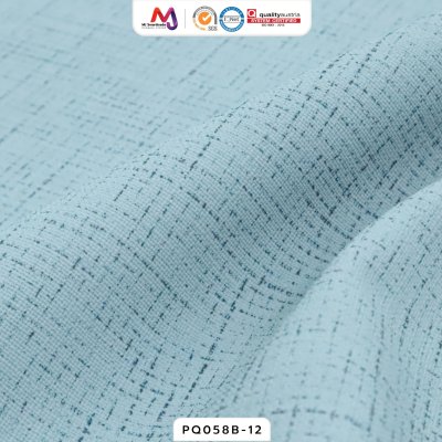 PQ058B หนังเทียม PVC ปั้มลายผ้าลินิน หน้ากว้าง 145±3 ซม. หนา 0.85 ซม.