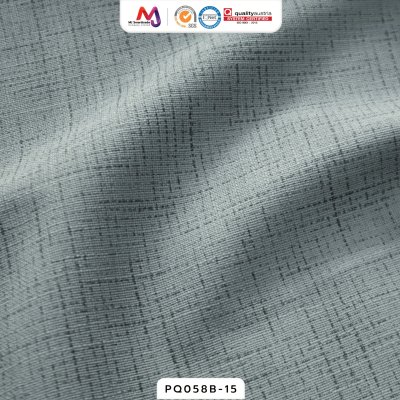 PQ058B หนังเทียม PVC ปั้มลายผ้าลินิน หน้ากว้าง 145±3 ซม. หนา 0.85 ซม.