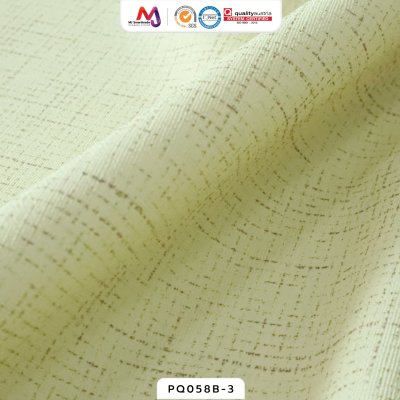PQ058B หนังเทียม PVC ปั้มลายผ้าลินิน หน้ากว้าง 145±3 ซม. หนา 0.85 ซม.
