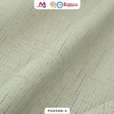 PQ058B หนังเทียม PVC ปั้มลายผ้าลินิน หน้ากว้าง 145±3 ซม. หนา 0.85 ซม.
