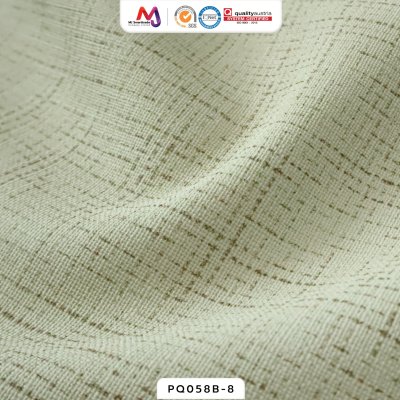 PQ058B หนังเทียม PVC ปั้มลายผ้าลินิน หน้ากว้าง 145±3 ซม. หนา 0.85 ซม.