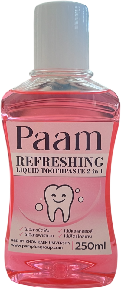 Paam ยาสีฟันน้ำ ผสมน้ำยาบ้วนปาก สูตร 2 in 1