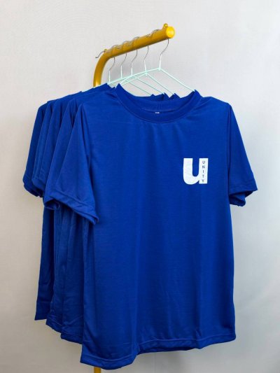 เสื้อคอกลมสีน้ำเงินไม่มีกระเป๋า (ฝ่ายผลิต)