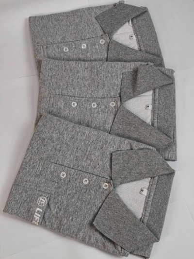 เสื้อโปโลสีเทา ปกเทา ปัก ZF