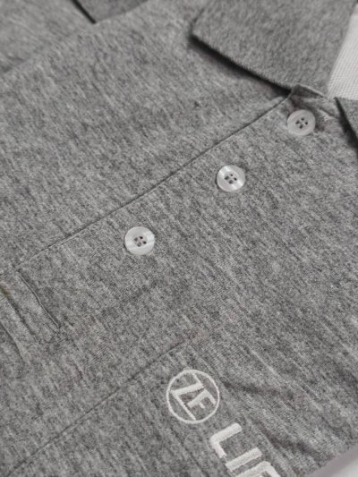 เสื้อโปโลสีเทา ปกเทา ปัก ZF