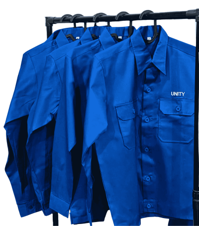 เสื้อช็อปสีน้ำเงิน (ฝ่ายผลิต)