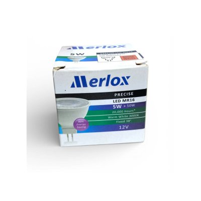 หลอดไฟ LED MR16 12V 5-7W 3000K GU5.3 MERLOX