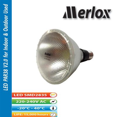 หลอดไฟ LED PAR38 220-220V 16W 6500K 45° E27 Merlox