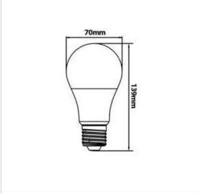 หลอดไฟ ECO PLUS LED BULB 110-250V 15W 6500K 1600LM E27 LUMAX