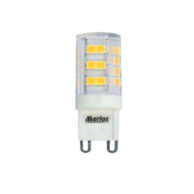 หลอดฮาโลเจนแคปซูลหรี่ไฟ LED 3W 270LM 3000K G9 MERLOX (2 ฟรี 1)