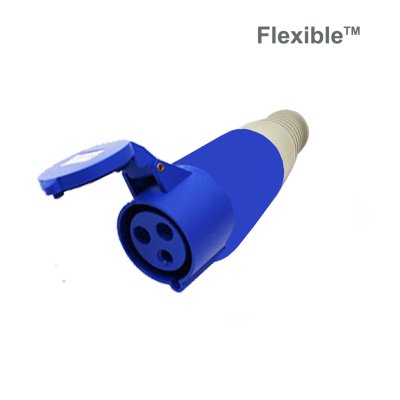 ปลั๊กเพาเวอร์ตัวเมีย (3รู) 2P16A-6h 220V-250V FLEXIBLE