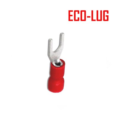 Insulated Spade Terminal หางปลาแฉกหุ้ม (100 ตัว) ECOLUG
