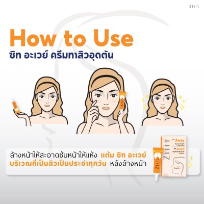 ZiiiT Away 7 g. (Pack2)ซิท อะเวย์ ครีมทาสิวสูตรเข้มข้น