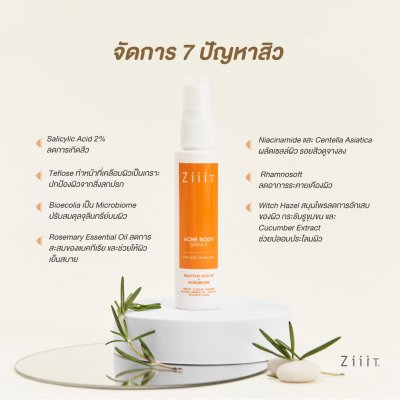 Ziiit Acne Body Spray 40ml.+ Ziiit Acne Body Wash150ml. ซิท แอคเน่ บอดี้สเปรย์ + ซิท แอคเน่ บอดี้วอช