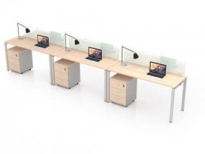 โต๊ะทำงานกลุ่ม 3 ที่นั่ง โต๊ะทำงานกลุ่ม 3 ที่นั่ง