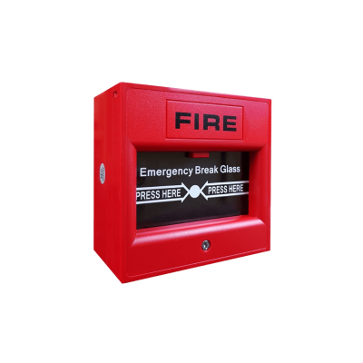 อุปกรณ์แจ้งเหตุด้วยมือ ชนิด Break Glass CM-FP116 ด้านซ้าย