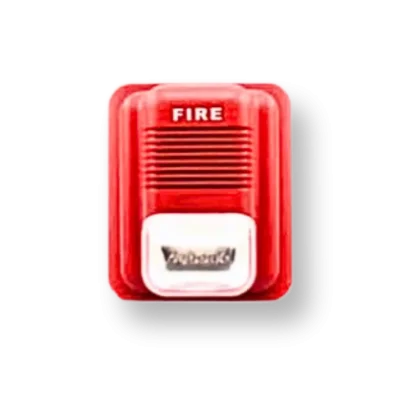 CM-S301 Fire Alarm Siren CM ไซเรนไฟไหม้ ด้านหน้า ป้าย FIRE