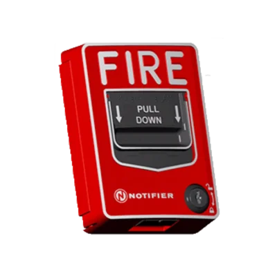 NBG-12 NOTIFIER Manual Pull Station ด้านหน้า Pull down