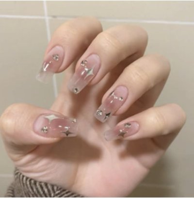 Nail Art - Pink Sparkle Press