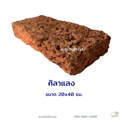 ศิลาแลง 20 x 40 x 7 ซม.